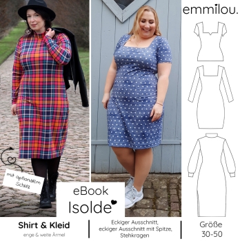 eBook Damenkleid/Damenshirt "Isolde" Größe 30-50 Schnittmuster & Nähanleitung